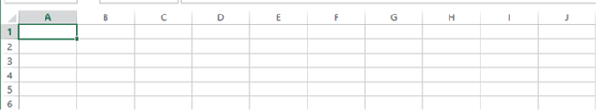 Hoja de cálculo con filas y columnas de Excel 2013